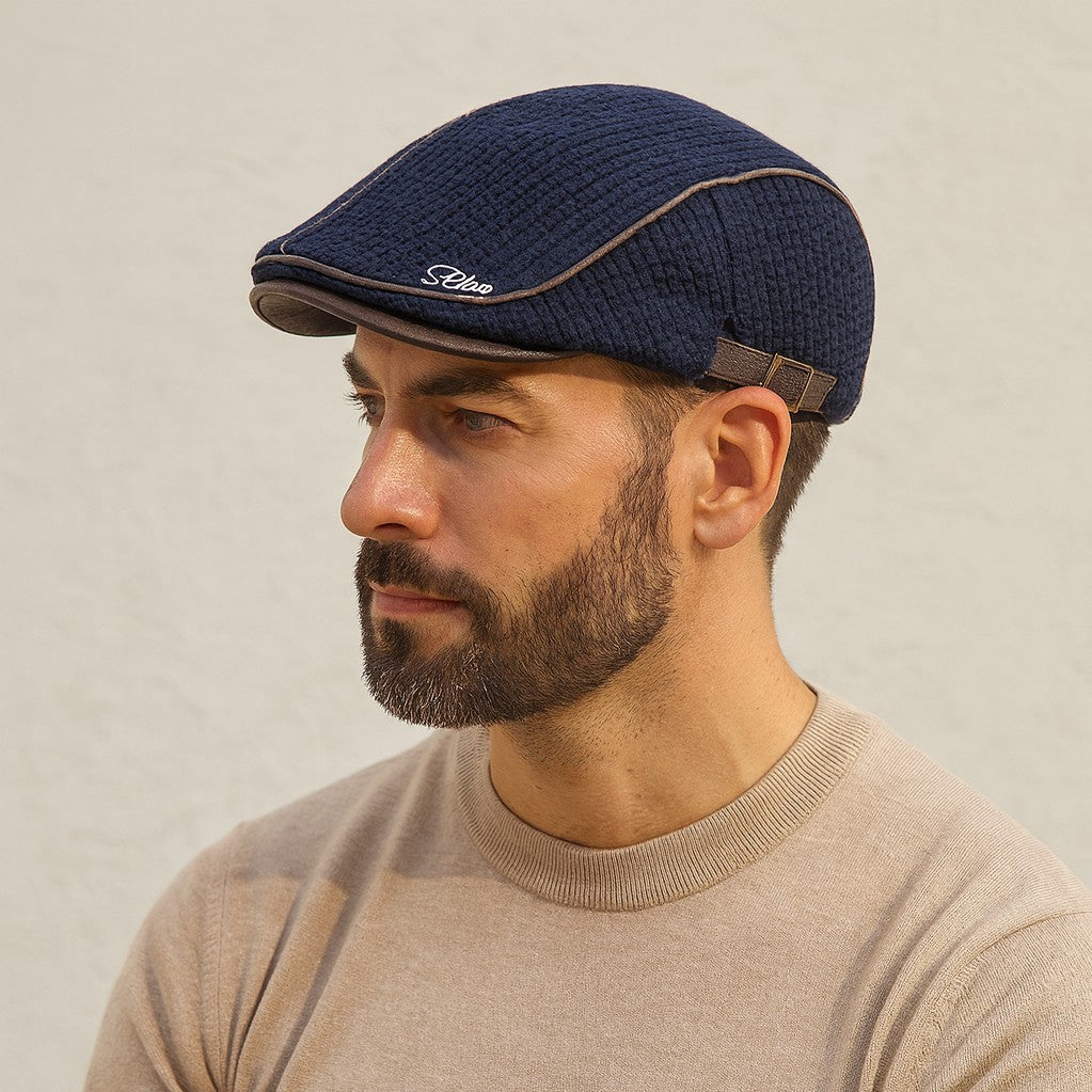 Boina Italiana Masculina em Tricô Misto - Modelo Bright