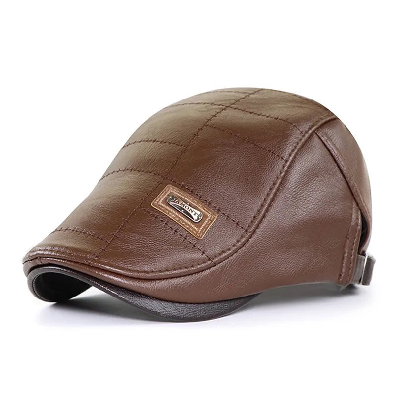 Béret Homme en Cuir - Élegant