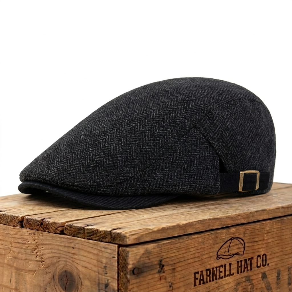 Herringbone Wool Driver Cap
