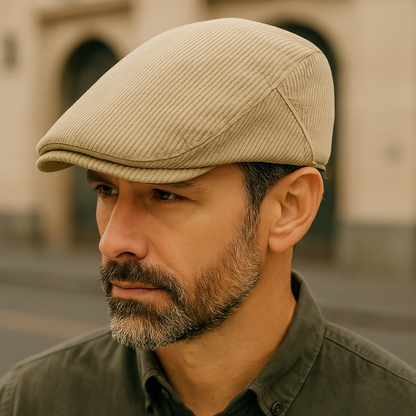 Béret Homme Vintage en Velours Côtelé - Velvet