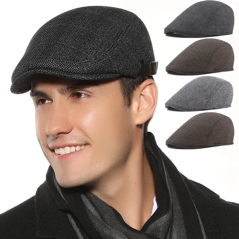 Boina Masculina Clássica Cinza Escuro
