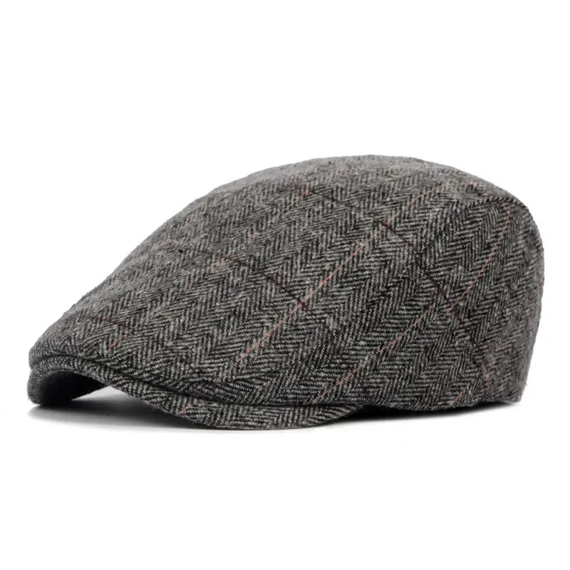 Boina Masculina Clássica Cinza Escuro
