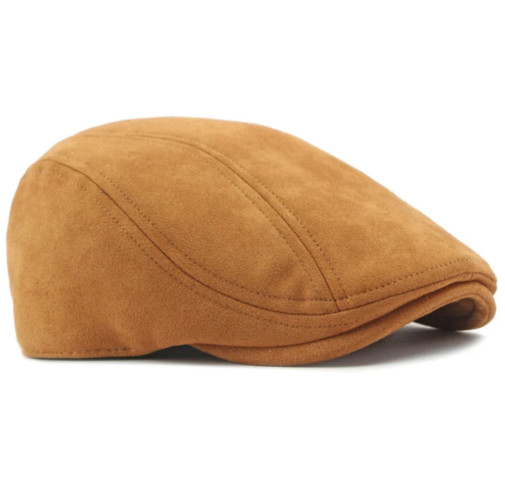Boina Masculina de Camurça Bege
