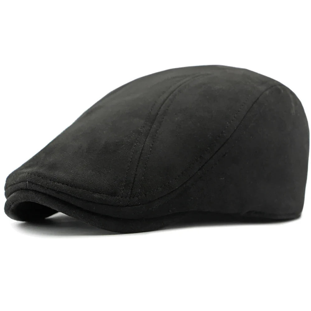 Boina Masculina de Camurça Preto