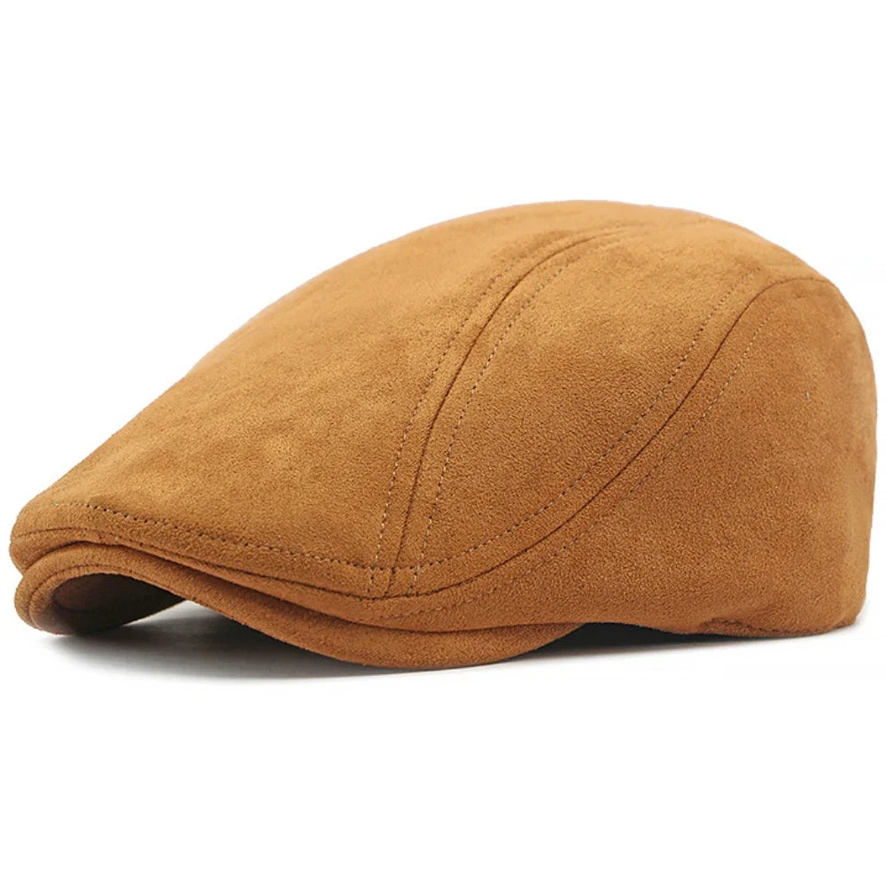 Boina Masculina de Camurça Bege