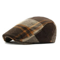 Casquette Plate à Carreaux Vintage
