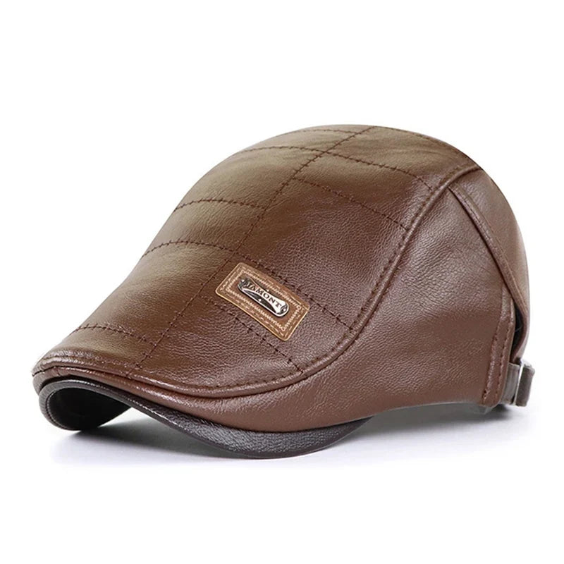 Béret Homme en Cuir - Élegant