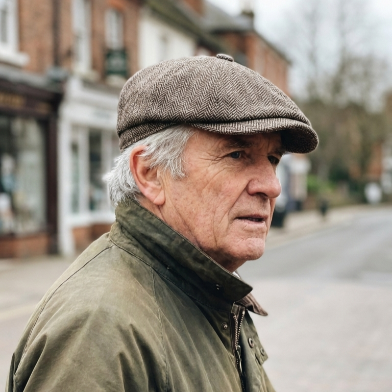Herringbone Wool Cap