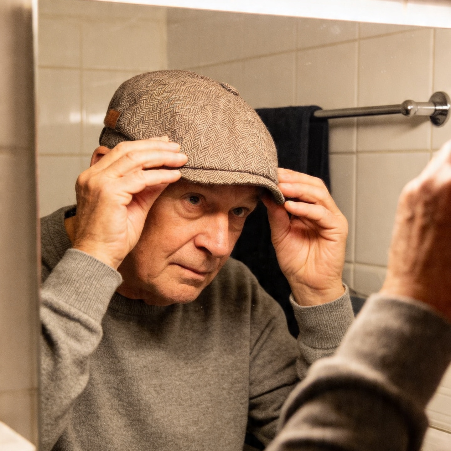 Herringbone Wool Cap