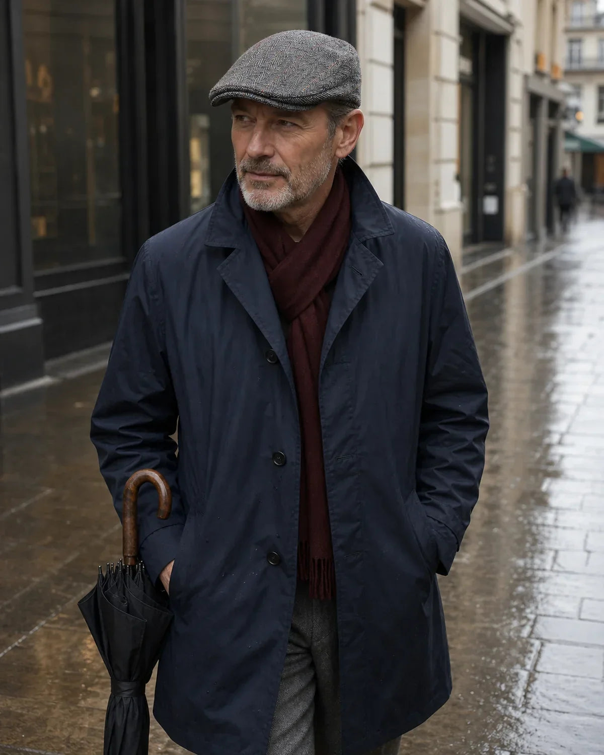 Boina Masculina Inglesa Algodão Grey