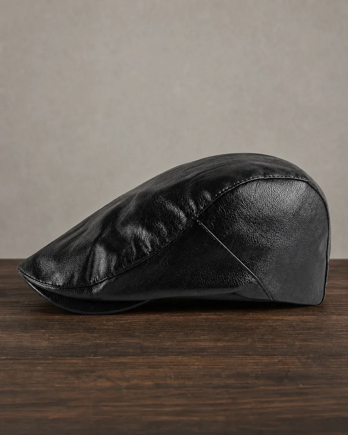 Boina Masculina Inglesa Couro Black