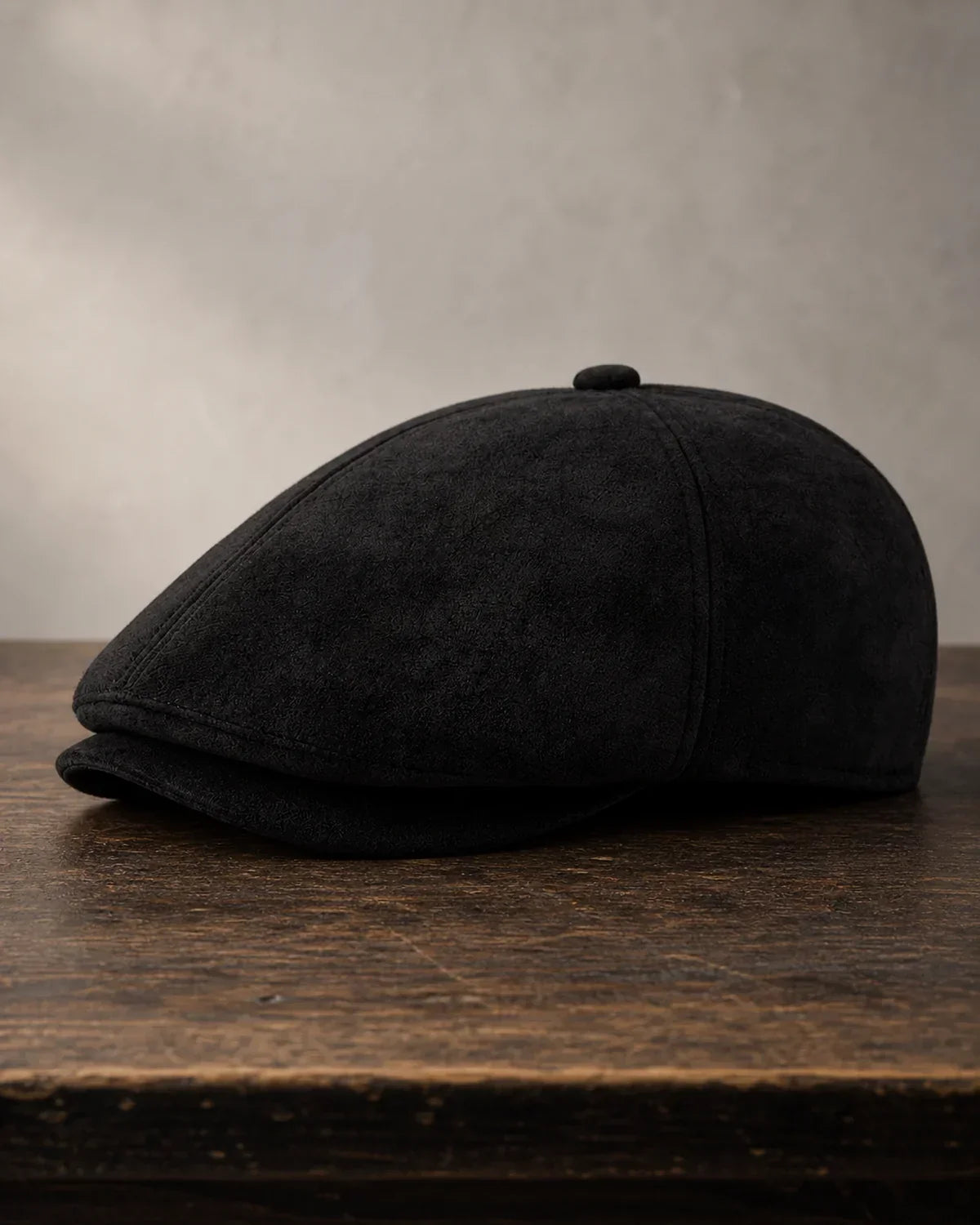 Boina Masculina Inglesa Couro Vegan Black