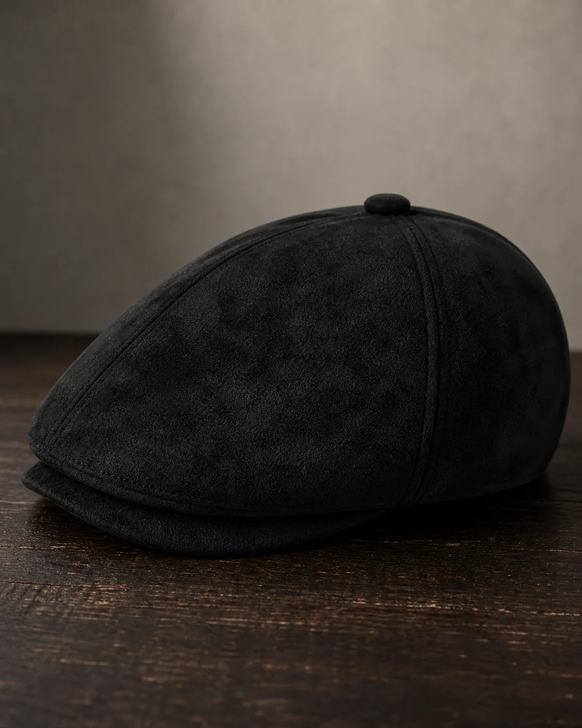 Boina Masculina Inglesa Couro Vegan Black