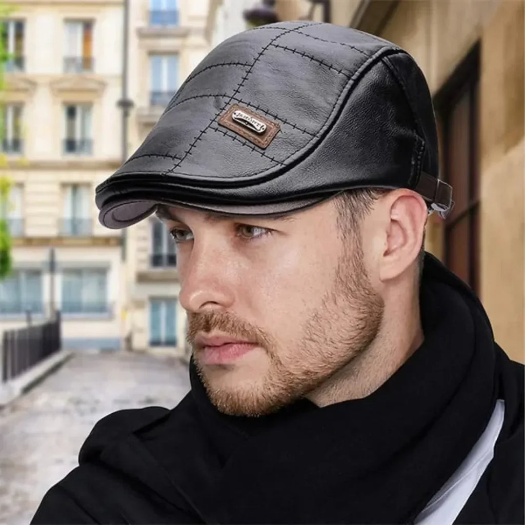 Boina Masculina de Couro Shelby II