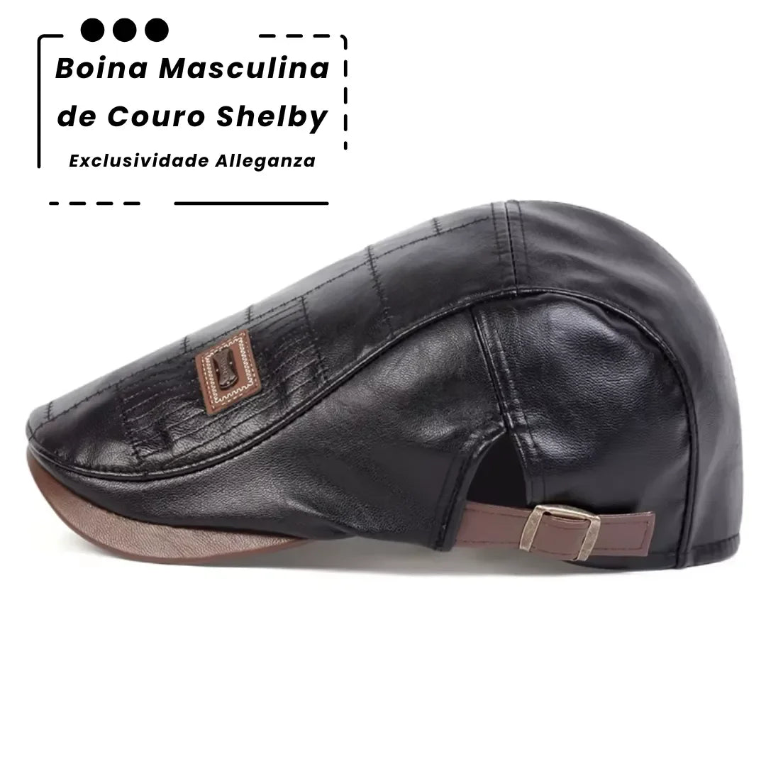 Boina Masculina de Couro Shelby II